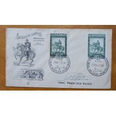 ANTARTIDA ARGENTINA 1956 SOBRE CON FIRMA DE ISAAC FRANCISCO ROJAS JEFE DE LA MARINA Y MIEMBRO DEL GOBIERNO MILITAR QUE DERROCO AL Gral. PERON, MUY RARO
